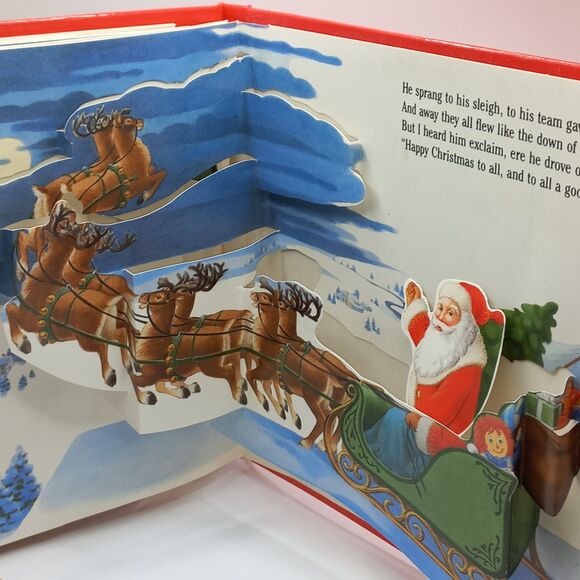 1991 Night Before Christmas POP-UP Book Clement Moore - Picture 8 of 9